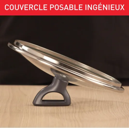 Batterie de cuisine Daily Cook Induction - 11 pièces - Inox - Sets de poêles et casseroles compatibles induction - Revêtement antiadhésif longue durée - Couvercles verticaux - 11 pièces 5.3 Litres