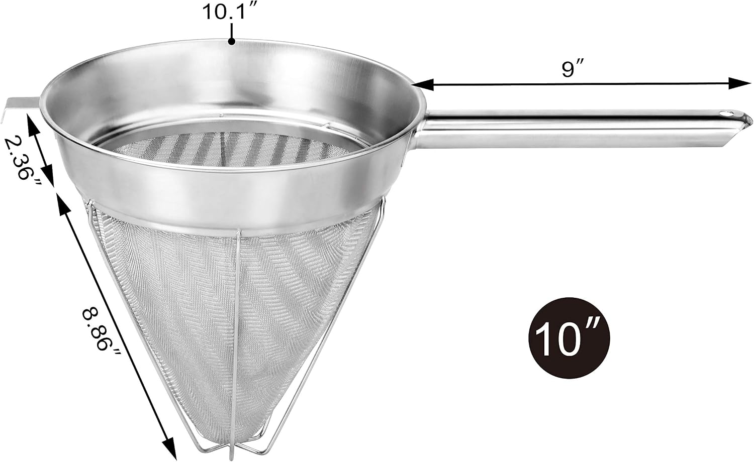 Neuf Star Foodservice 38057 en acier inoxydable renforcé Bouillon Passoire, 25,4 cm