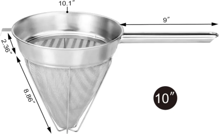 Neuf Star Foodservice 38057 en acier inoxydable renforcé Bouillon Passoire, 25,4 cm