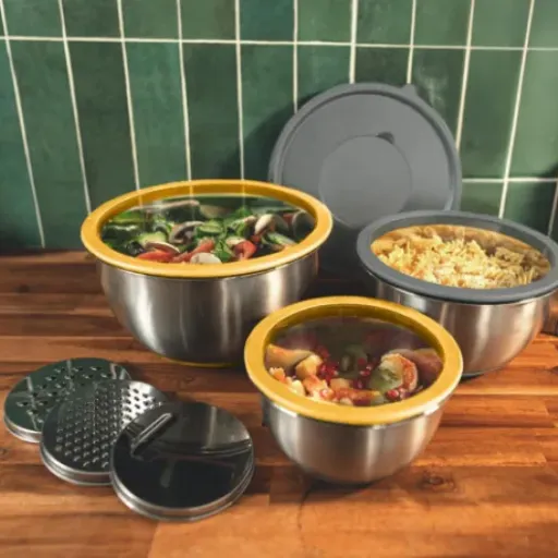 Test Pika – Lot de 3 bols inox avec couvercles en verre : les culs de poule qui servent vraiment tous les jours