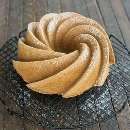 Test Moule à gâteau Bundt® Heritage Gold Nordic Ware : joli rendu, mais faut être sérieux sur le graissage